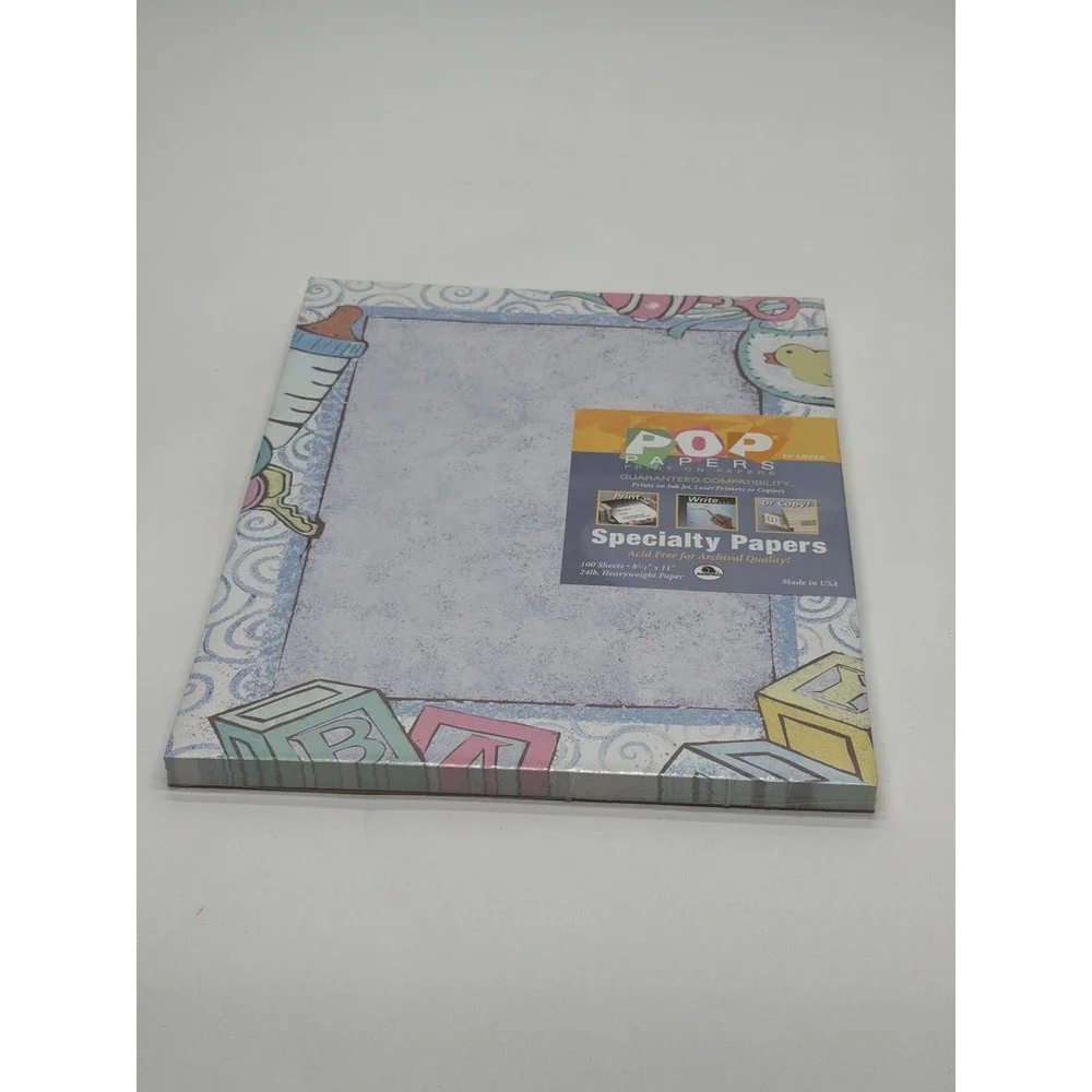 Ampad‎ Pop Papers Baby Stuff Specialty Printer Paper 100ct 8.5x11 24lb 35317 New